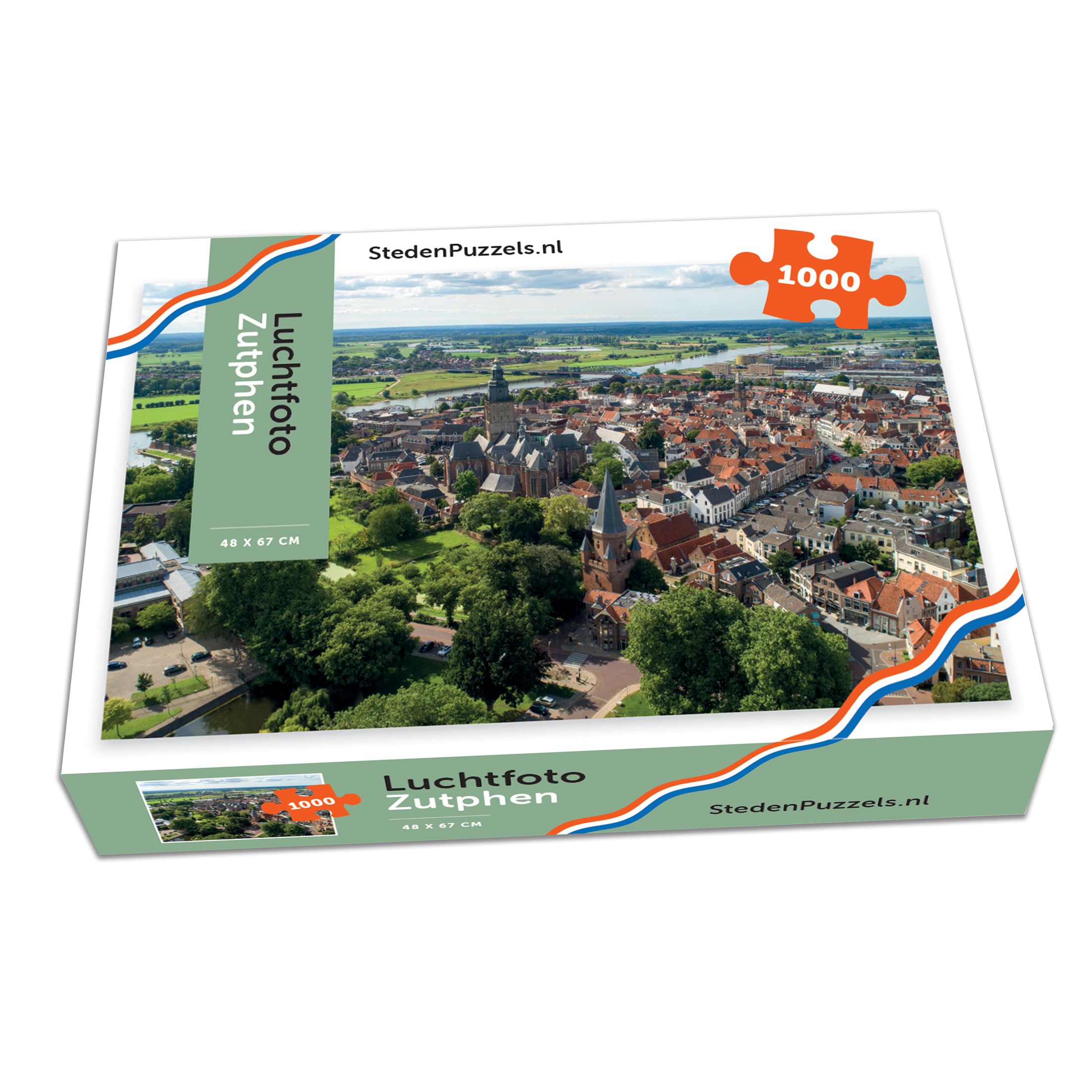 plotseling Gezicht omhoog Aan boord Luchtfoto Zutphen - Steden Puzzels
